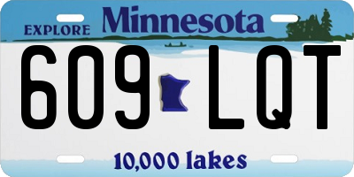 MN license plate 609LQT