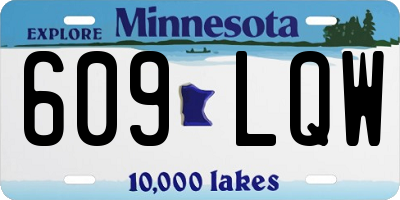 MN license plate 609LQW