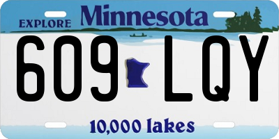 MN license plate 609LQY