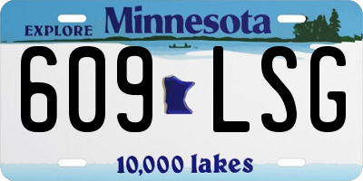 MN license plate 609LSG