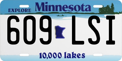 MN license plate 609LSI
