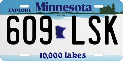 MN license plate 609LSK