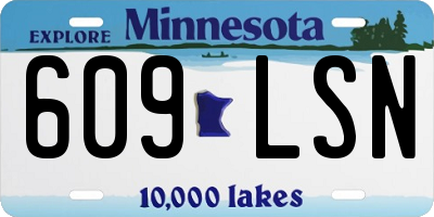 MN license plate 609LSN