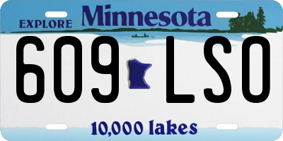 MN license plate 609LSO