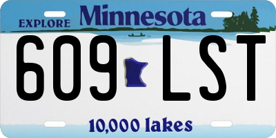 MN license plate 609LST