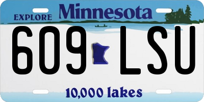 MN license plate 609LSU
