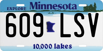 MN license plate 609LSV