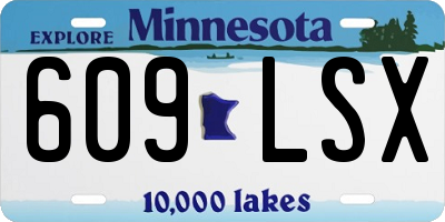 MN license plate 609LSX