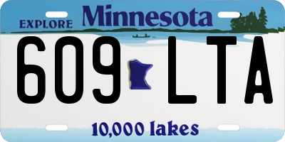 MN license plate 609LTA