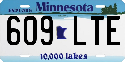 MN license plate 609LTE