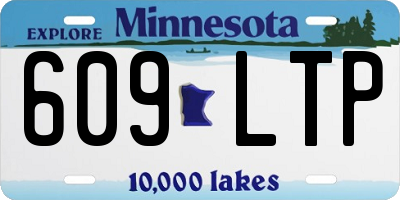 MN license plate 609LTP