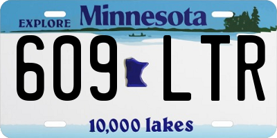 MN license plate 609LTR