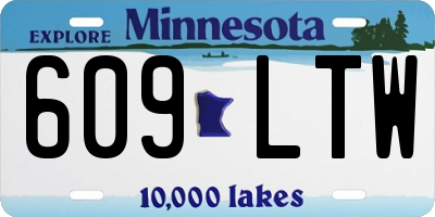 MN license plate 609LTW