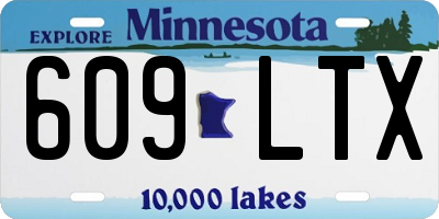 MN license plate 609LTX