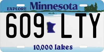 MN license plate 609LTY