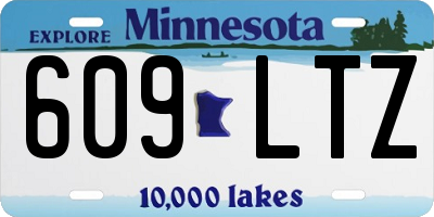 MN license plate 609LTZ