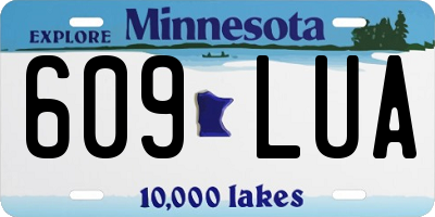 MN license plate 609LUA
