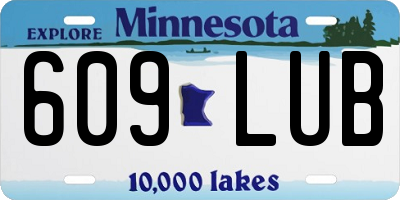 MN license plate 609LUB