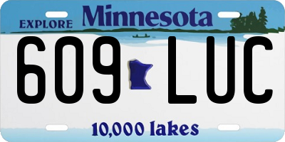 MN license plate 609LUC