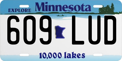MN license plate 609LUD