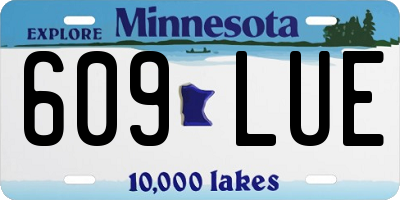 MN license plate 609LUE