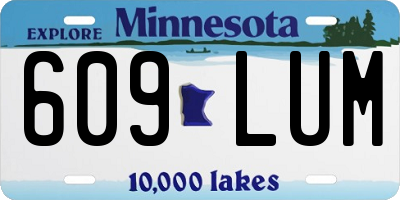 MN license plate 609LUM