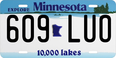 MN license plate 609LUO