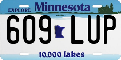 MN license plate 609LUP