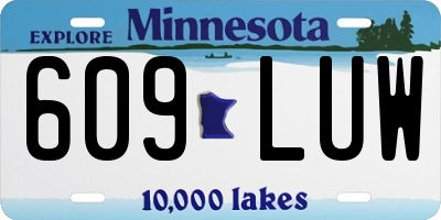 MN license plate 609LUW