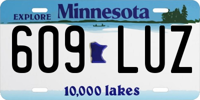 MN license plate 609LUZ