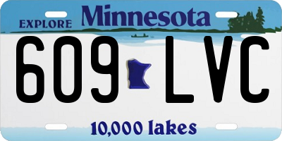 MN license plate 609LVC