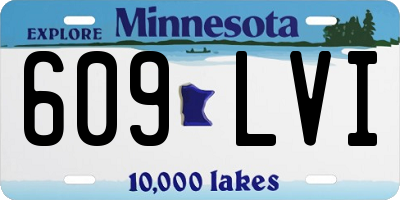 MN license plate 609LVI