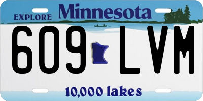 MN license plate 609LVM