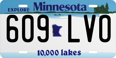 MN license plate 609LVO