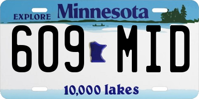 MN license plate 609MID