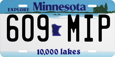 MN license plate 609MIP