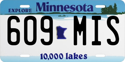MN license plate 609MIS