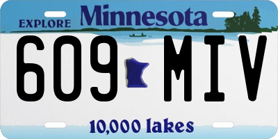 MN license plate 609MIV