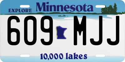 MN license plate 609MJJ