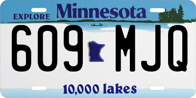 MN license plate 609MJQ
