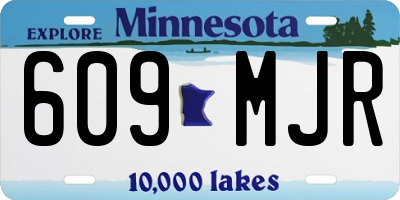 MN license plate 609MJR