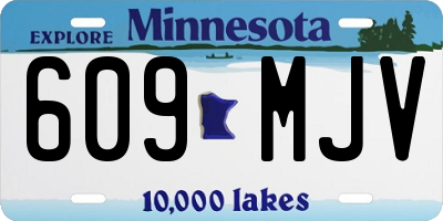MN license plate 609MJV