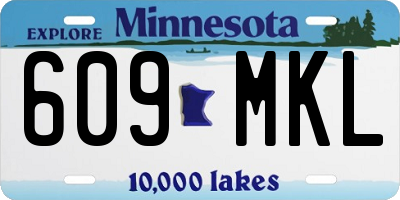 MN license plate 609MKL