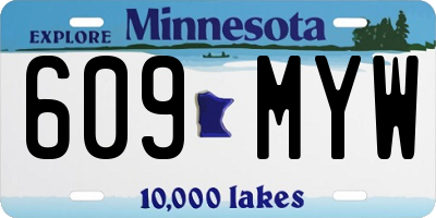 MN license plate 609MYW