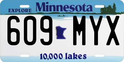 MN license plate 609MYX