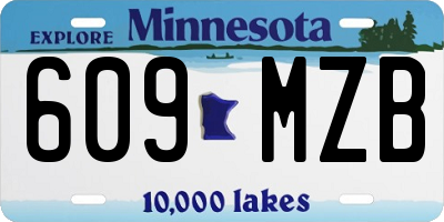 MN license plate 609MZB