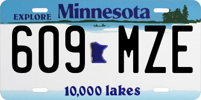 MN license plate 609MZE