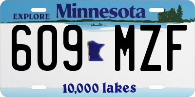 MN license plate 609MZF