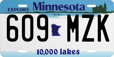 MN license plate 609MZK