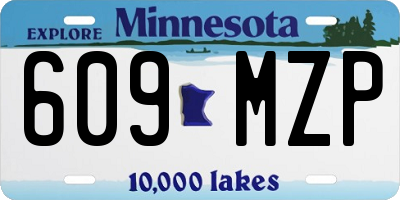 MN license plate 609MZP